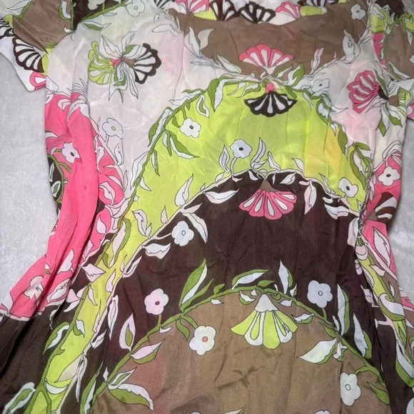 Vintage 1960s/70s Emilio Pucci 100% Silk Abstract AOP Retro MOD Dress - Picture 8 of 11